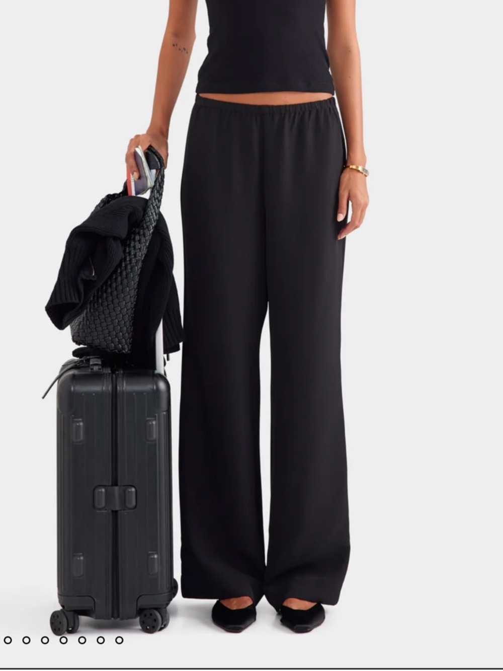 Venroy crepe elastic waistband pant